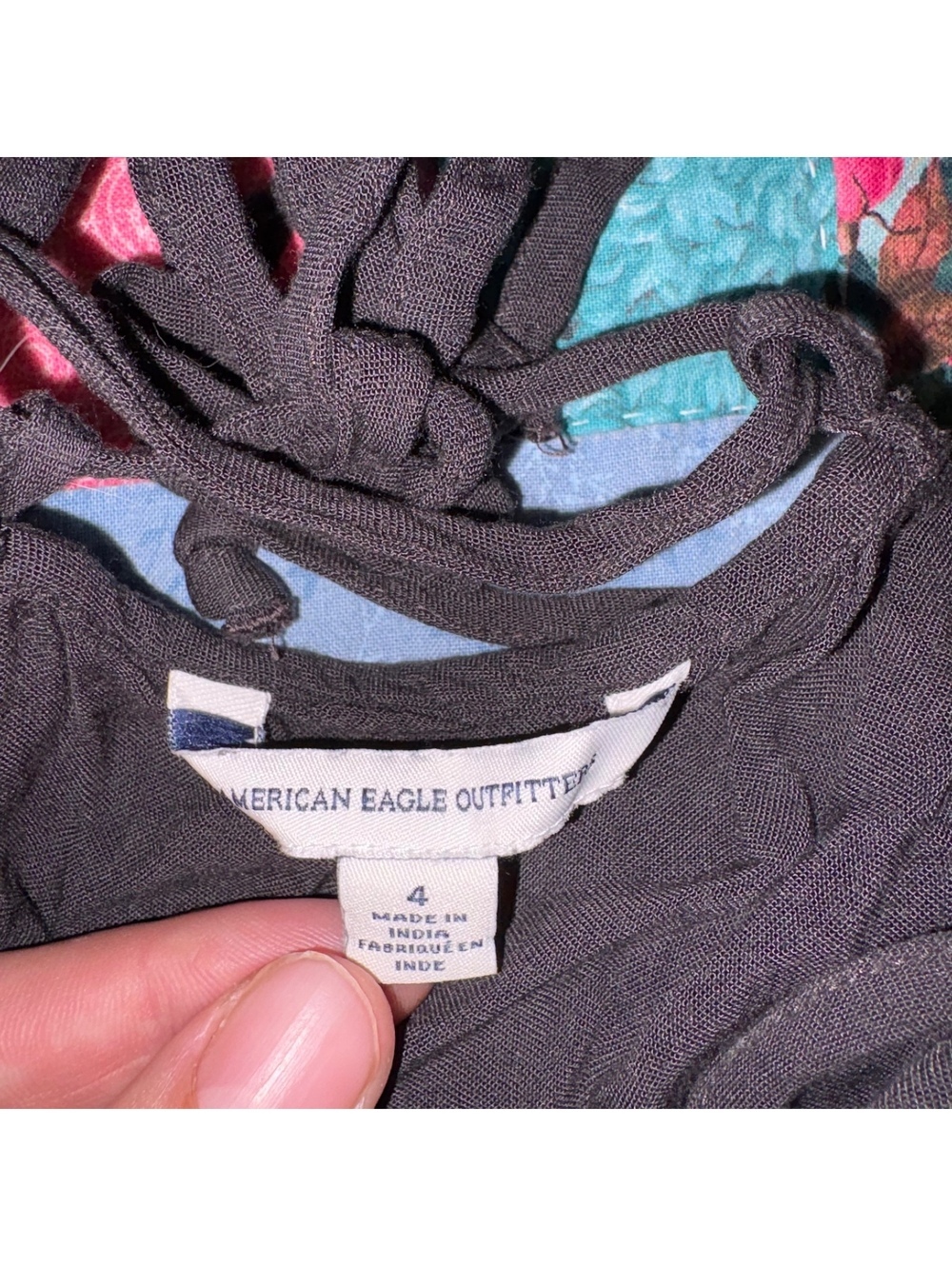 American Eagle Outfitters Black Spaghetti Strap Summer Dress Woman’s Size 4 - Picture 4 of 7